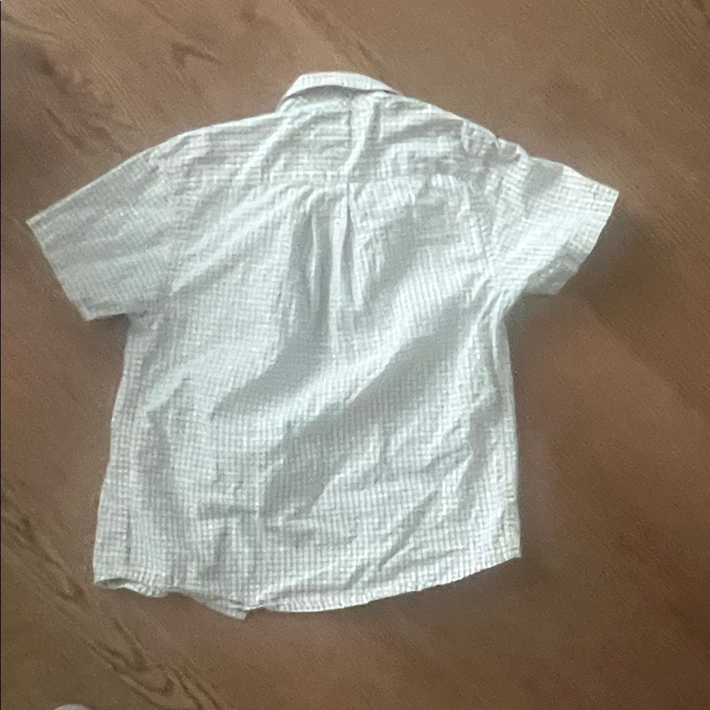 Tommy Hilfiger Checkered Short Sleeve Shirt - White and Blue - Picture 4 of 5